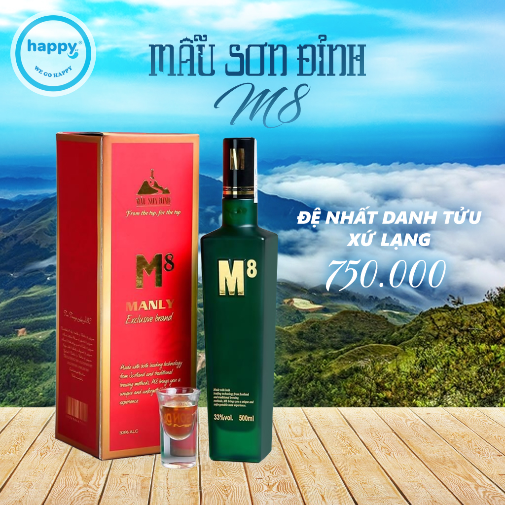 Rượu M8 Mẫu Sơn Đỉnh Đặc sản Lạng Sơn 33%vol 500ml - Happy PTMart ...